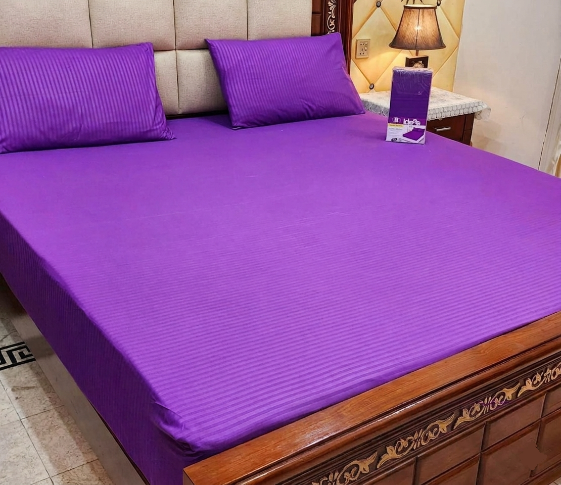 Linear Purple Bedspread