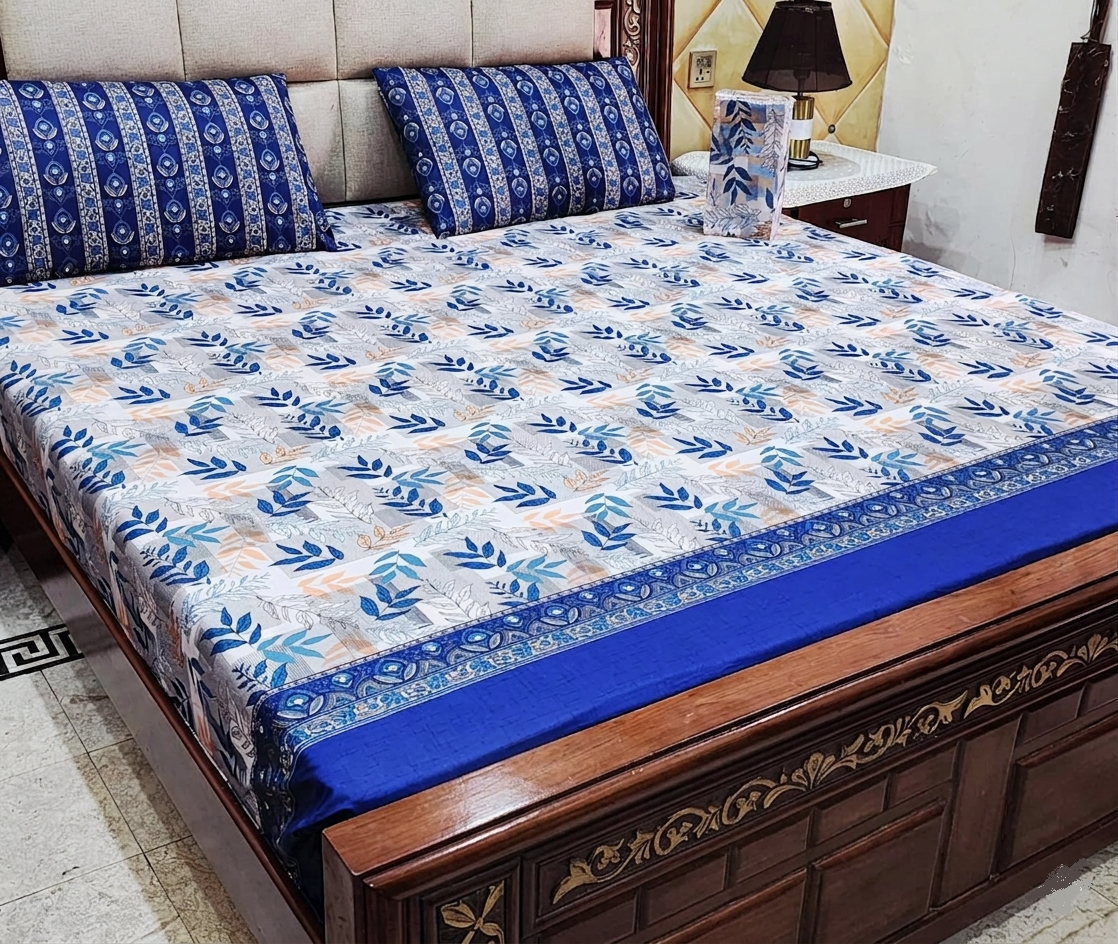Royal Indigo Cotton Bedspread Set