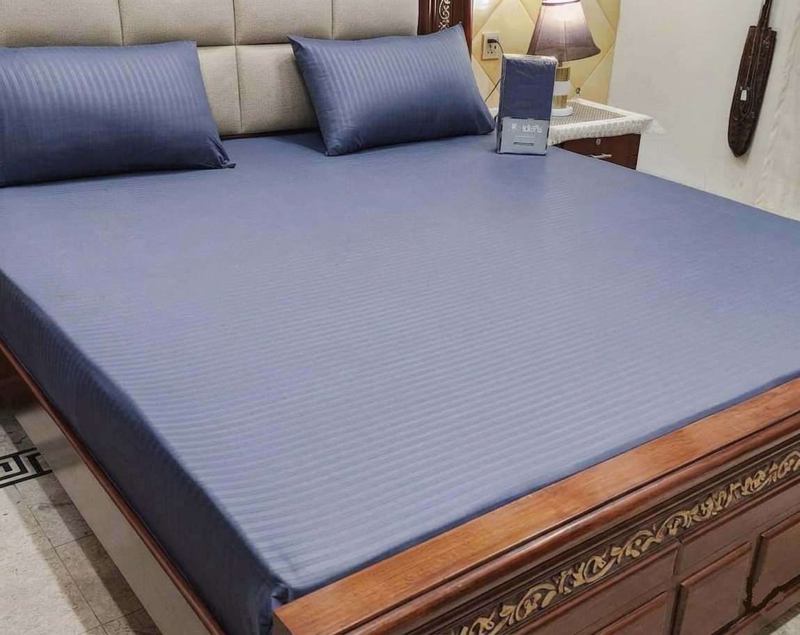 Linear Gray Bedspread