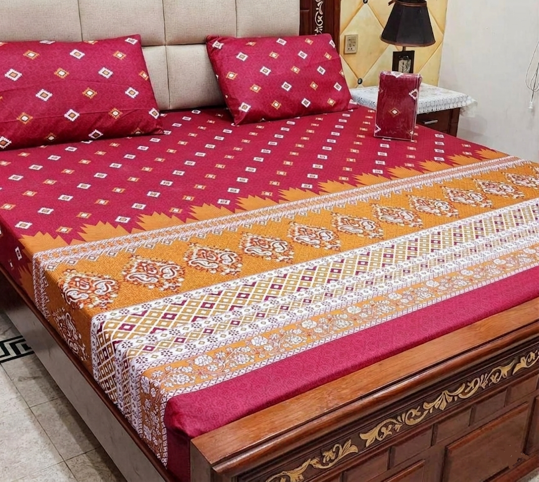 Red & Maroon Mosaic Signature Sheet Set
