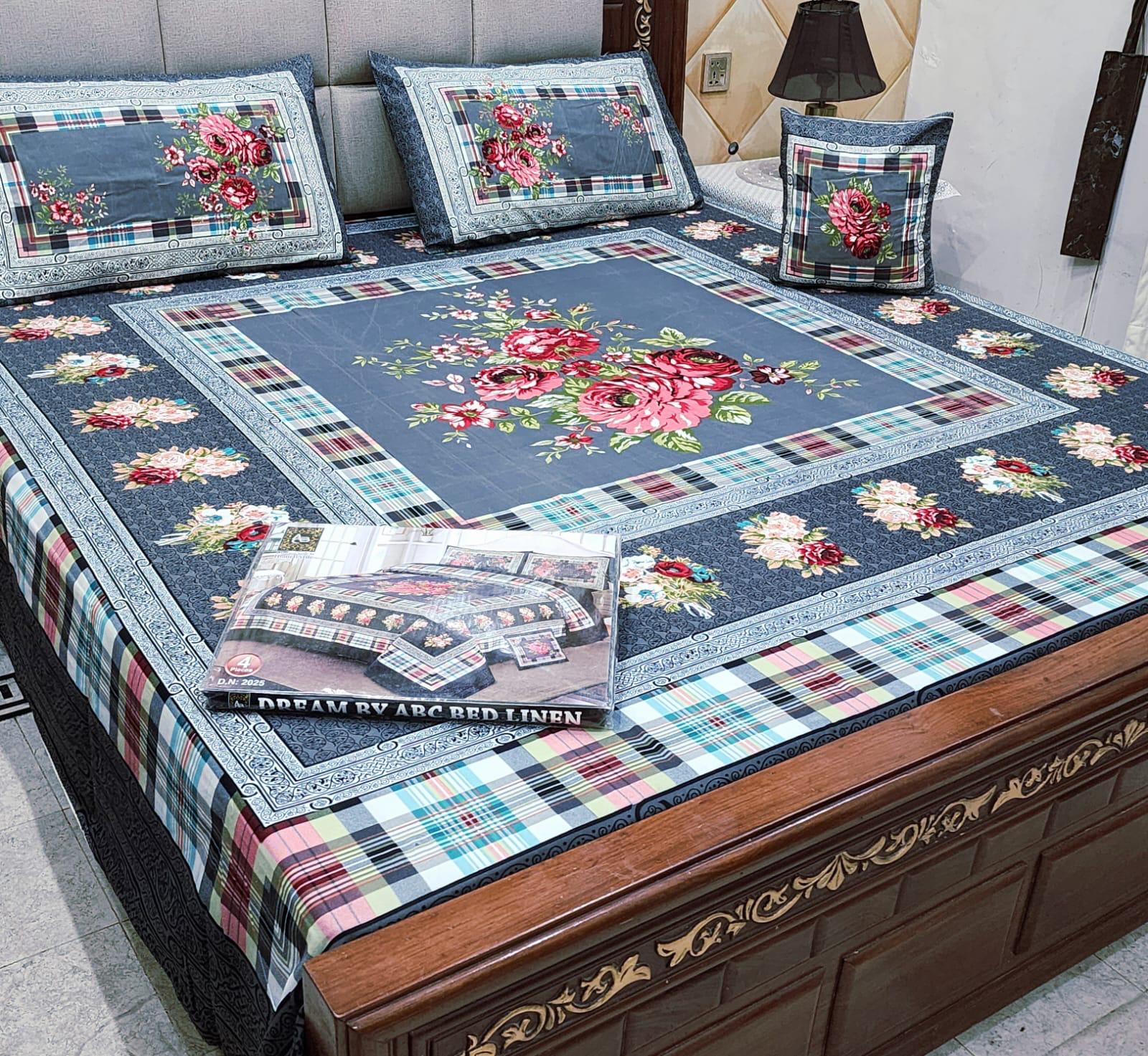 Botanical Grid Dream Bedspread - 4pc crystal