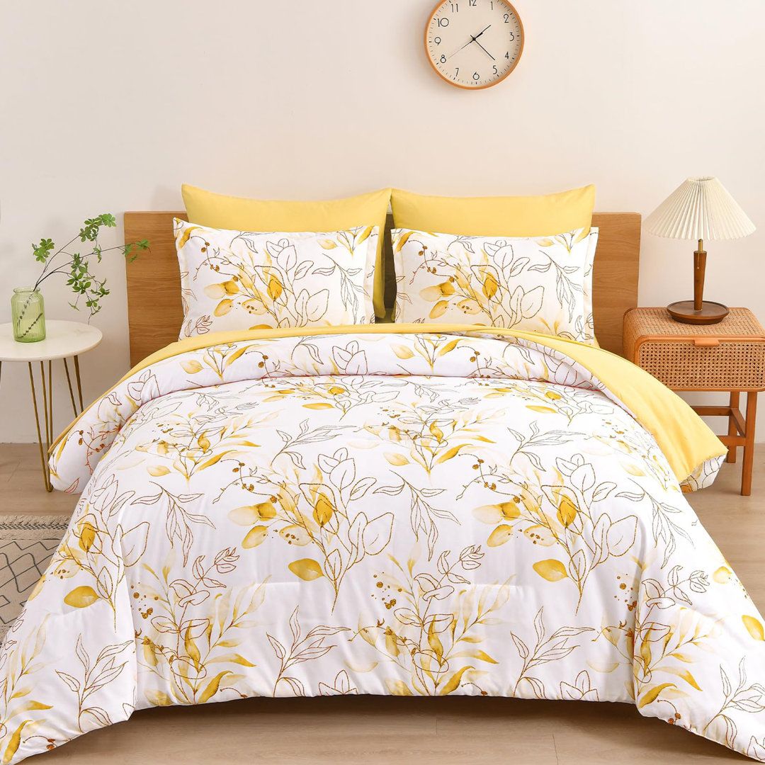 Golden Autumn Leaves Bedding Set