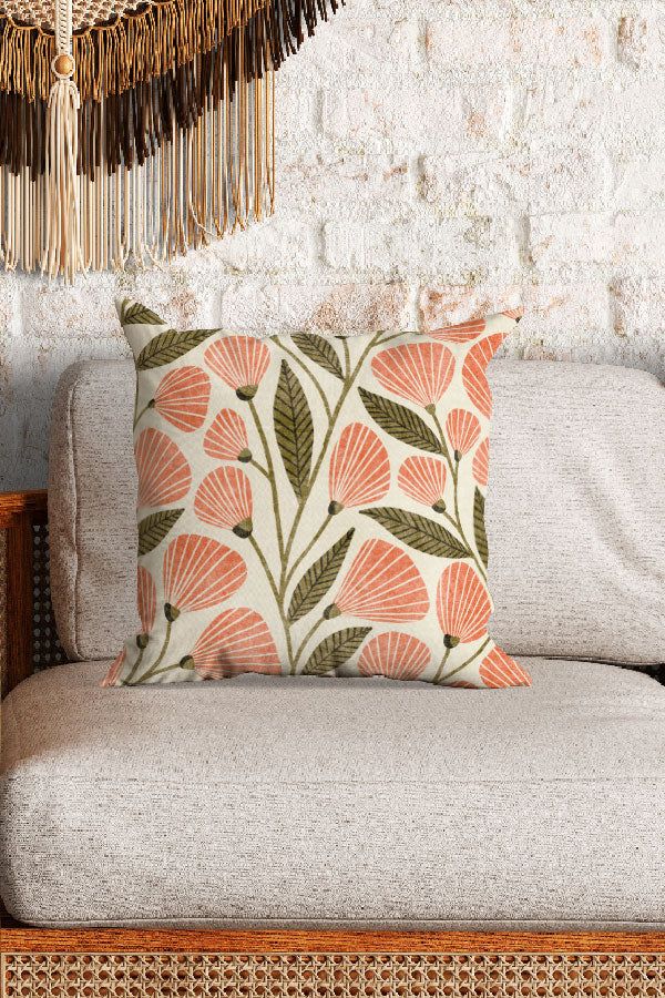 floral printed cushion